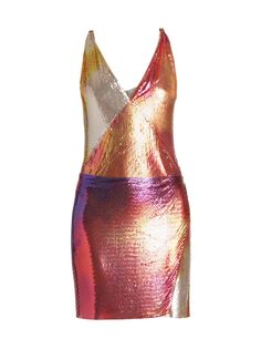 Мини-платье из кольчуги с драпировкой Paco Rabanne