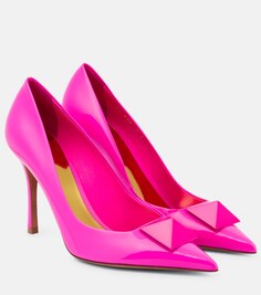 Туфли-лодочки One Stud из лакированной кожи Valentino Garavani, розовый