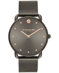Женские серые часы Elliot с сетчатым браслетом из нержавеющей стали, 36 мм COACH, серый