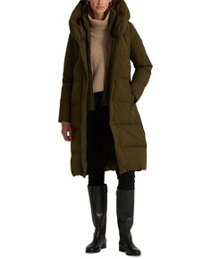 Женское пуховое пальто с капюшоном и воротником оверсайз Lauren Ralph Lauren