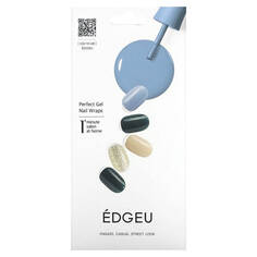 Гелевые полоски Edgeu для ногтей Perfect ENG420 Casual Street Look, набор из 16 полосок
