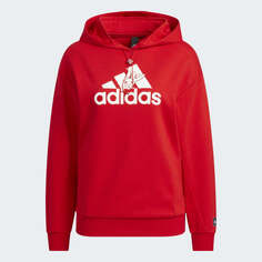 Худи Adidas Graphic, красный/белый