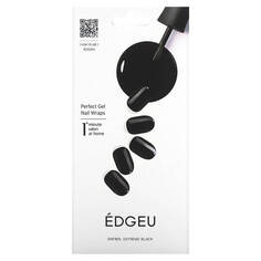 Гелевые полоски Edgeu для ногтей Perfect ENA905 Extreme Black, набор из 16 полосок