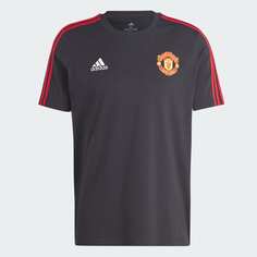 Футболка Adidas Manchester United DNA 3-Stripes, черный/красный