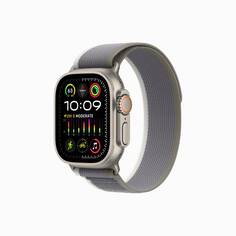 Умные часы Apple Watch Ultra 2, 49 мм, GPS+Cellular, Titanium Case/Green/Gray Trail Loop - S/M