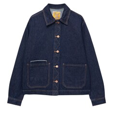 Джинсовая куртка Pull&amp;Bear Combined Fabric Waistcoat, темно-синий