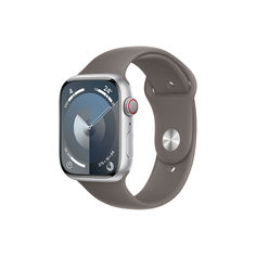 Умные часы Apple Watch Series 9 (GPS+Cellular), 45мм, Silver Aluminum Case/Clay Sport Band - S/M