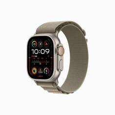Умные часы Apple Watch Ultra 2, 49 мм, GPS+Cellular, Titanium Case/Olive Alpine Loop - M
