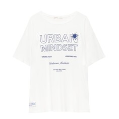 Футболка Pull&amp;Bear Graphic And Slogan, белый