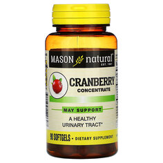 Mason Natural, Клюквенный концентрат, 90 мягких таблеток