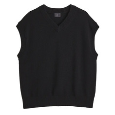 Жилет H&amp;M Relaxed Fit V-neck, черный H&M