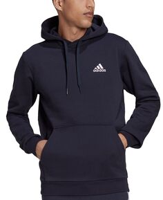 Мужская толстовка с капюшоном Adidas Feel Cozy Essentials Fleece, черный/белый