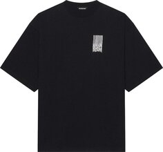 Футболка Balenciaga Barcode Wide Fit T-Shirt &apos;Black&apos;, черный
