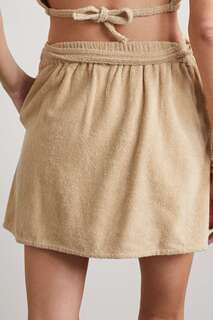TERRY Il Passo юбка из махровой ткани с запахом из органического хлопка, бежевый