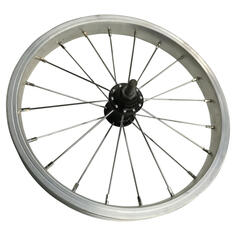 Переднее колесо для складного велосипеда 14&apos;&apos; одностенные диски Tilt 500 XS серебристый OXYLANE, серебро