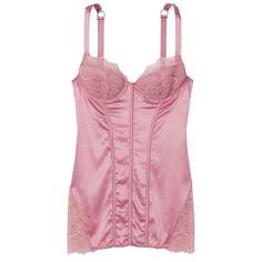 Ночная рубашка Victoria&apos;s Secret Stretch Satin Corset Mini Dress, розовый