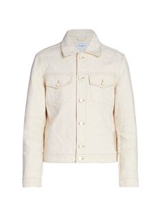Жаккардовая джинсовая куртка с монограммой Casablanca, белый