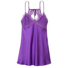 Сорочка Victoria&apos;s Secret Stretch Satin Lace Cutout Slip, фиолетовый