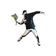 Фигурка Banksy Flower Bomber, черный/белый