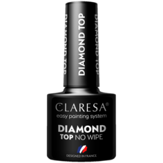 Claresa Diamond Top No Wipe верхнее покрытие для гибридных лаков, 5 г