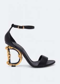 Сандалии DOLCE&amp;GABBANA Baroque DG high-heel sandals, черный