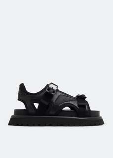 Сандалии DOLCE&amp;GABBANA Leather sandals, черный
