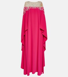 Украшенное платье-кейп CAROLINA HERRERA, розовый