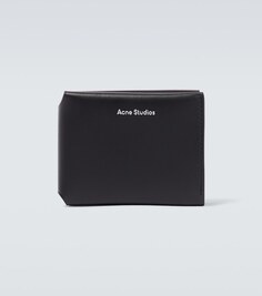 Кожаный кошелек с логотипом Acne Studios, черный