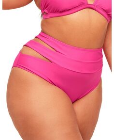 Демисезонный женский купальник больших размеров, плавки бикини с высокой талией Adore Me, розовый