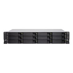 Серверное сетевое хранилище QNAP TS-h1886XU-RP, 12 отсеков, 32 ГБ, без дисков, черный