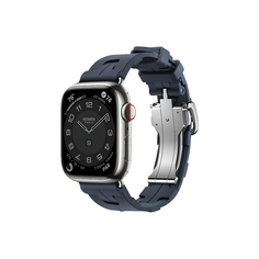 Умные часы Apple Watch Series 9 Hermes (GPS + Cellular), 41мм, Silver Case/Navy Kilim Single Tour