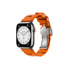 Умные часы Apple Watch Series 9 Hermes (GPS + Cellular), 41мм, Silver Case/Orange Kilim Single Tour