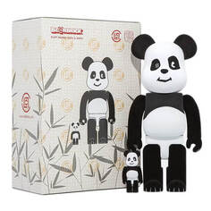 Набор фигурок Bearbrick x CLOT Panda 100% &amp; 400%, 2 предмета, черный/белый