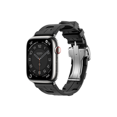Умные часы Apple Watch Series 9 Hermes (GPS + Cellular), 45мм, Silver Case/Noir Kilim Single Tour