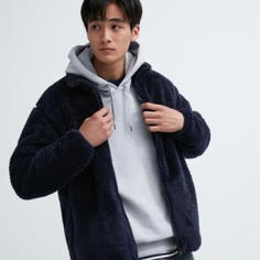 Толстовка Uniqlo Unisex Fluffy Fleece, темно-синий