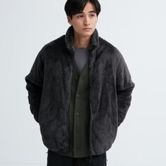 Куртка Uniqlo Fluffy Fleece, темно-серый