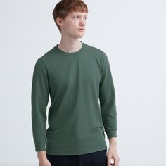 Лонгслив Uniqlo Heattech Extra Warm Cotton, оливковый