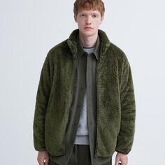 Куртка Uniqlo Fluffy Fleece, оливковый