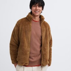 Куртка Uniqlo Fluffy Fleece, коричневый