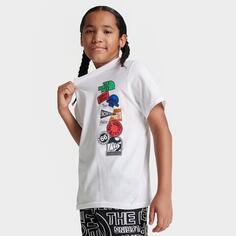 Детская футболка с рисунком The North Face, белый