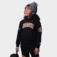 Пуловер с капюшоном Little Kids Jordan Patch Pack, черный Nike