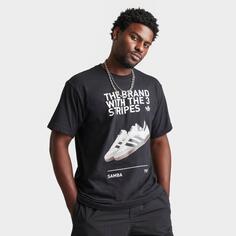 Мужская футболка с рисунком adidas Originals Samba, черный