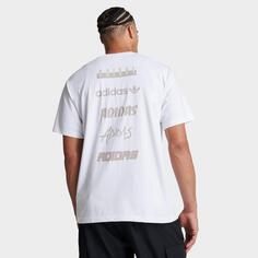 Мужская футболка adidas Originals с надписью, белый