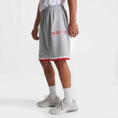 Мужские альтернативные баскетбольные шорты Mitchell &amp; Ness, Университет штата Огайо, 1991 г., серый