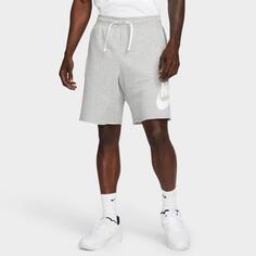 Мужские шорты из френч терри с рисунком Nike Club Alumni, серый