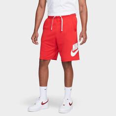 Мужские шорты из френч терри с рисунком Nike Club Alumni, красный