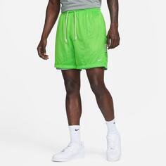 Мужские двусторонние баскетбольные шорты из сетки Nike Dri-FIT Standard Issue (6 дюймов), зеленый
