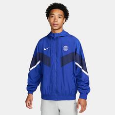 Мужская тканая футбольная куртка Nike Paris Saint-Germain Strike, синий