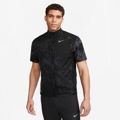 Мужской беговой жилет с графическим принтом Nike Repel Run Division, черный