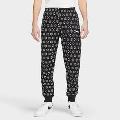 Мужские брюки-джоггеры из флиса с монограммой Nike Sportswear Club, черный